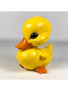 1971 Security Bank Yellow Duck Duckling Coin Piggy Bank Royalty Industries